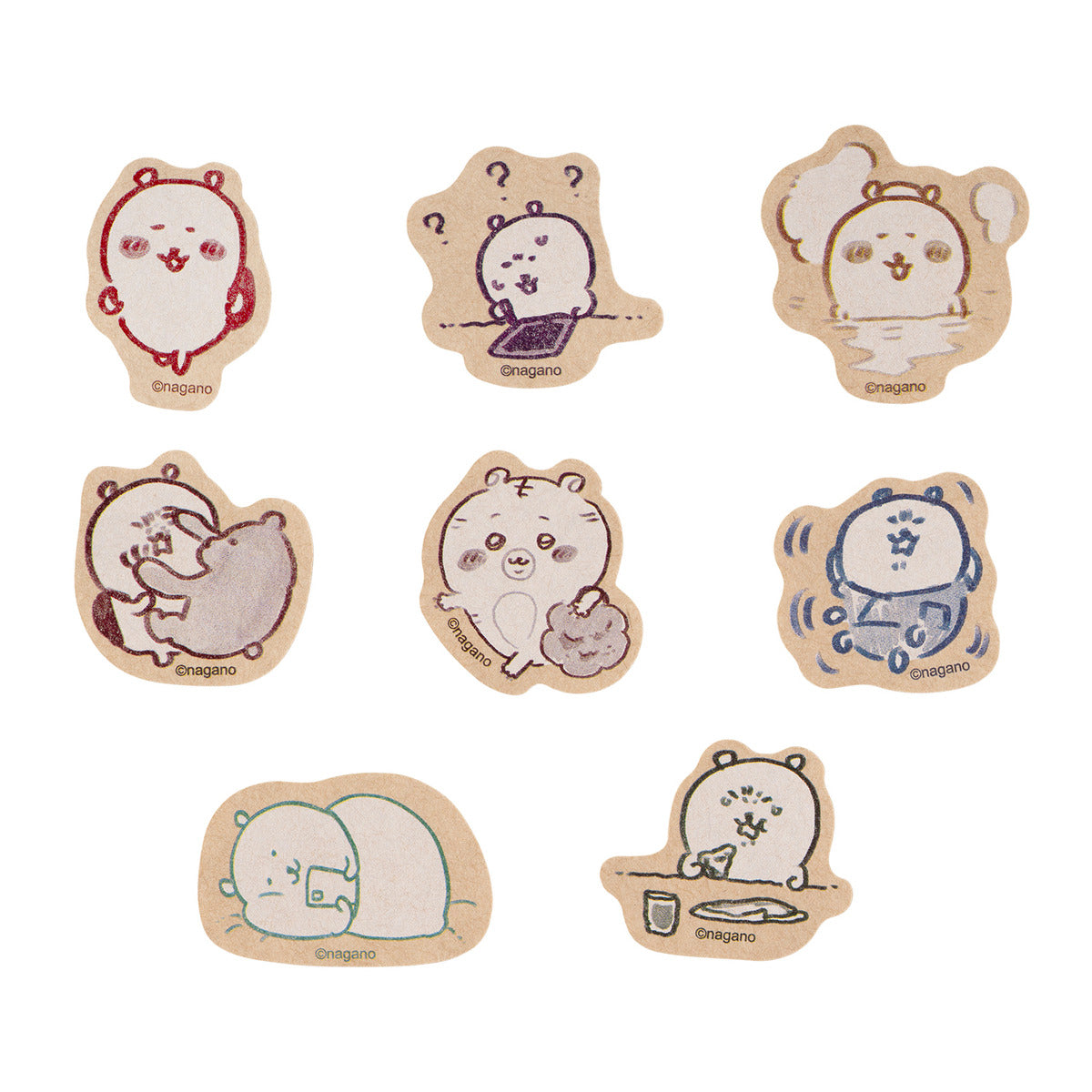 Nagano Characters 추억의 스케치 플레이크 스티커