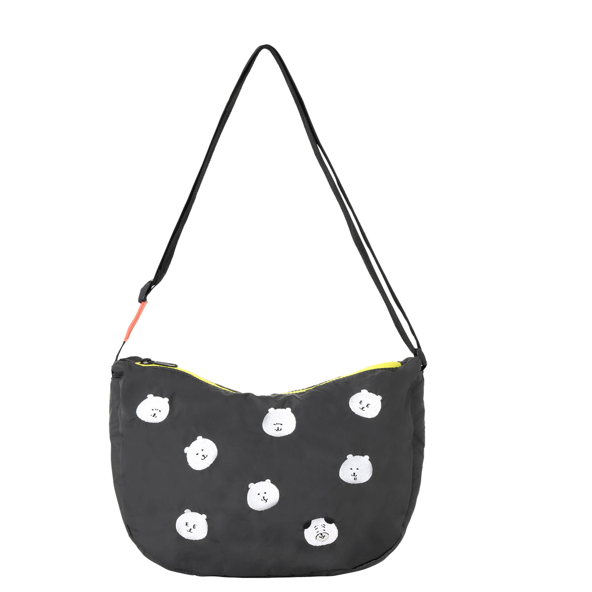 ナガノキャラクターズ 折りたためるトラベルムーンショルダーバッグ（くま）