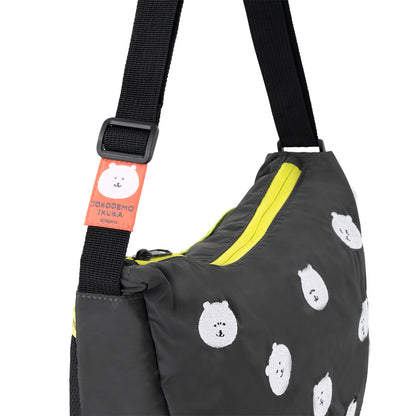 ナガノキャラクターズ 折りたためるトラベルムーンショルダーバッグ（くま）