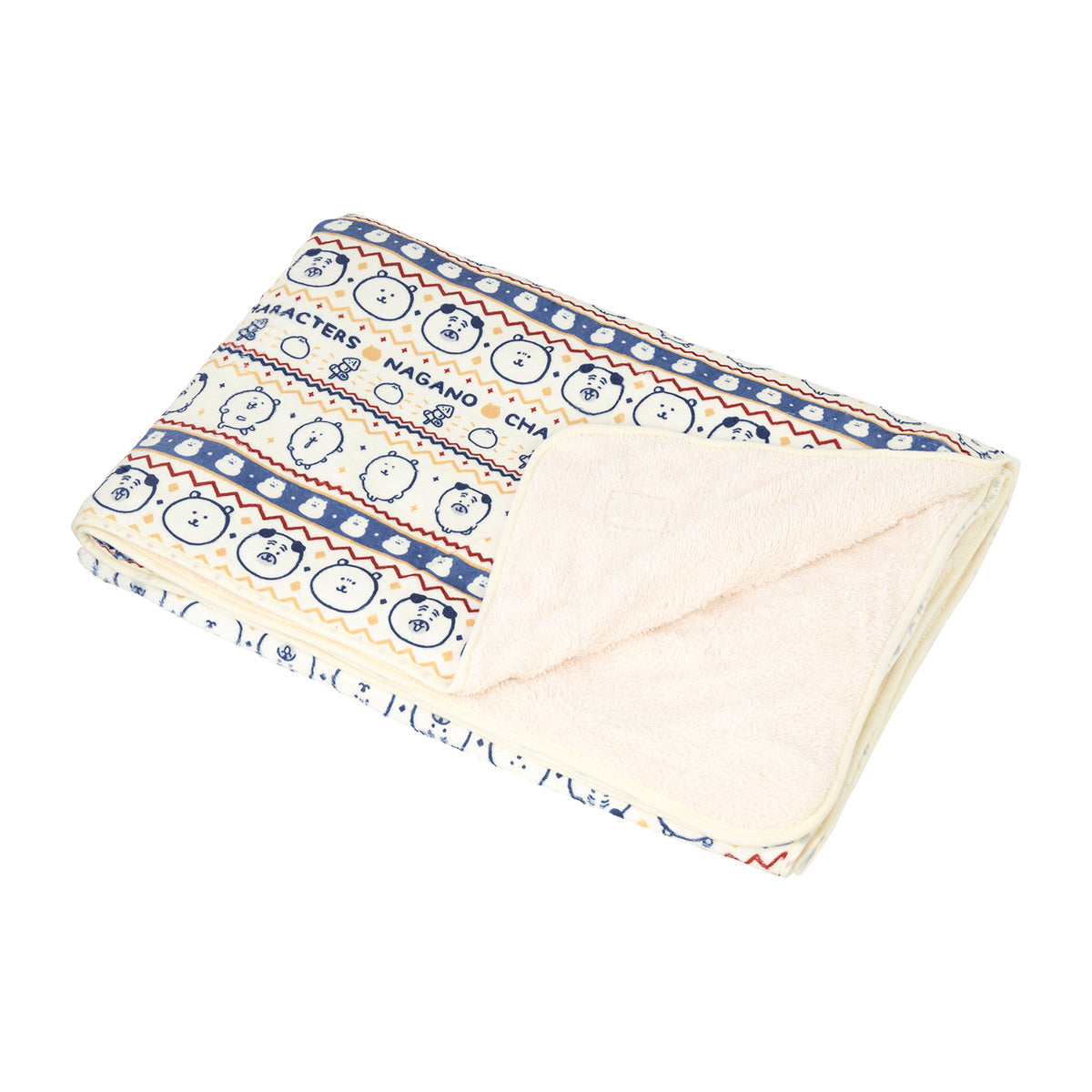ナガノキャラクターズ あったか大きめ毛布ブランケット（アイボリー）