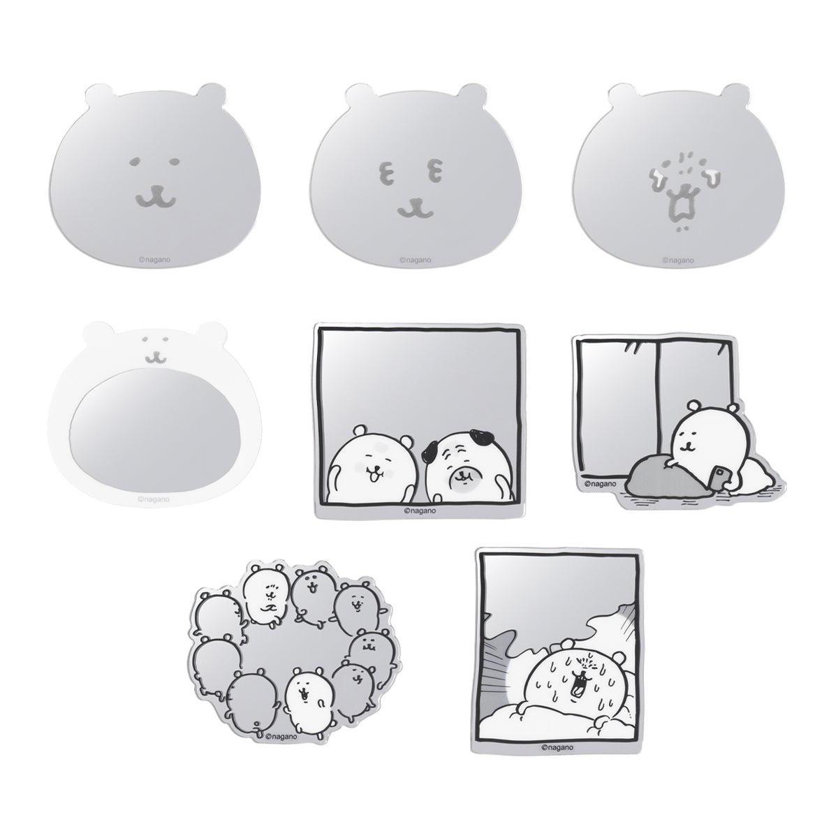Nagano Characters 트레이딩 미러 스티커 (전 8종)