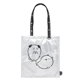 ナガノキャラクターズ モノトーンなトートバッグ（シルバー）