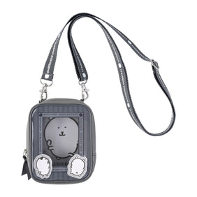 ナガノキャラクターズ モノトーンなマスコットも入るショルダーポーチ