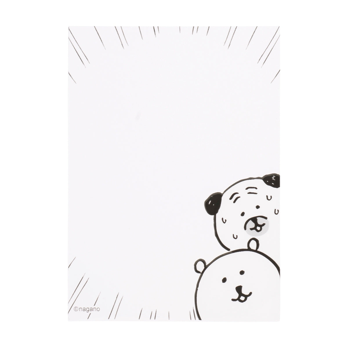 ナガノキャラクターズ ミニフォトが入るサイズのクリアスリーブ（くまたち）