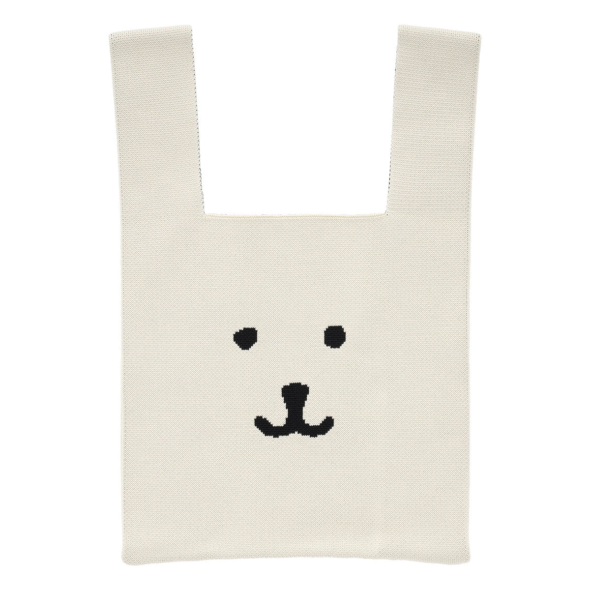 ナガノキャラクターズ カラーなニットバッグ（ホワイト）