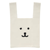 ナガノキャラクターズ カラーなニットバッグ（ホワイト）