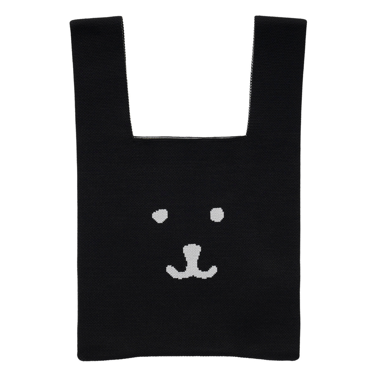 ナガノキャラクターズ カラーなニットバッグ（ブラック）