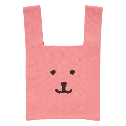 ナガノキャラクターズ カラーなニットバッグ（ピンク）