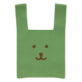 ナガノキャラクターズ カラーなニットバッグ（抹茶）