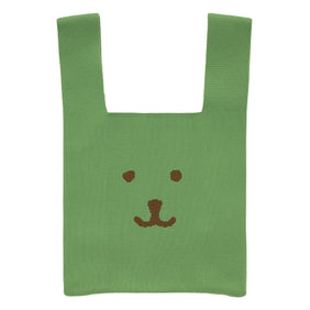 ナガノキャラクターズ カラーなニットバッグ（抹茶）