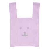 ナガノキャラクターズ カラーなニットバッグ（ライトパープル）