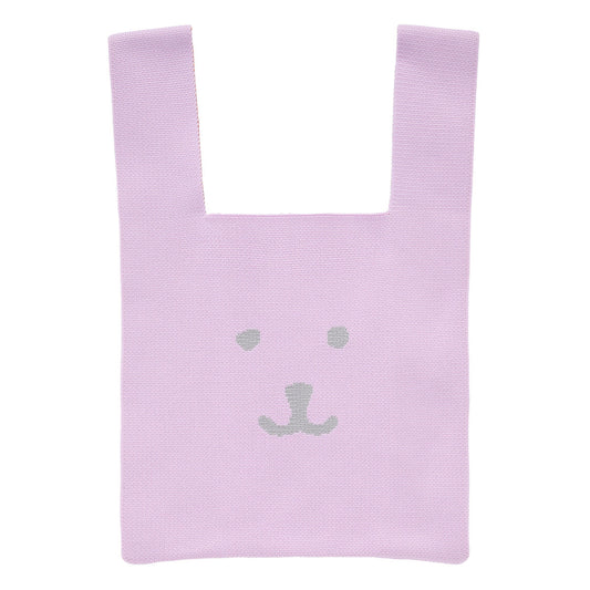 ナガノキャラクターズ カラーなニットバッグ（ライトパープル）