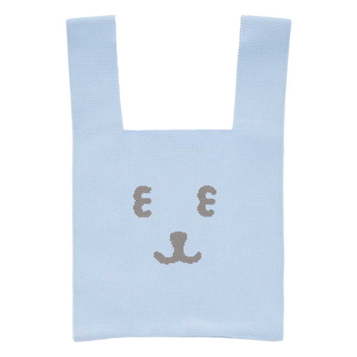 ナガノキャラクターズ カラーなニットバッグ（ライトブルー）