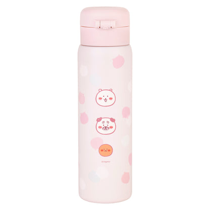 Nagano Characters 粉色一鍵開蓋直飲杯