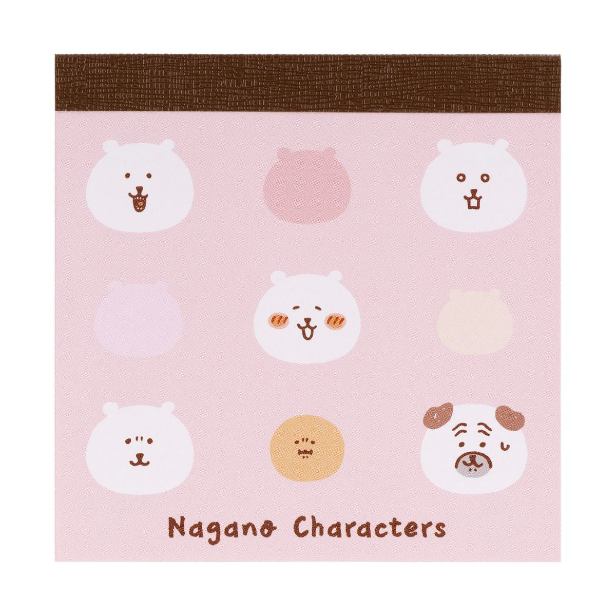 Nagano Characters 粉色正方形便簽本
