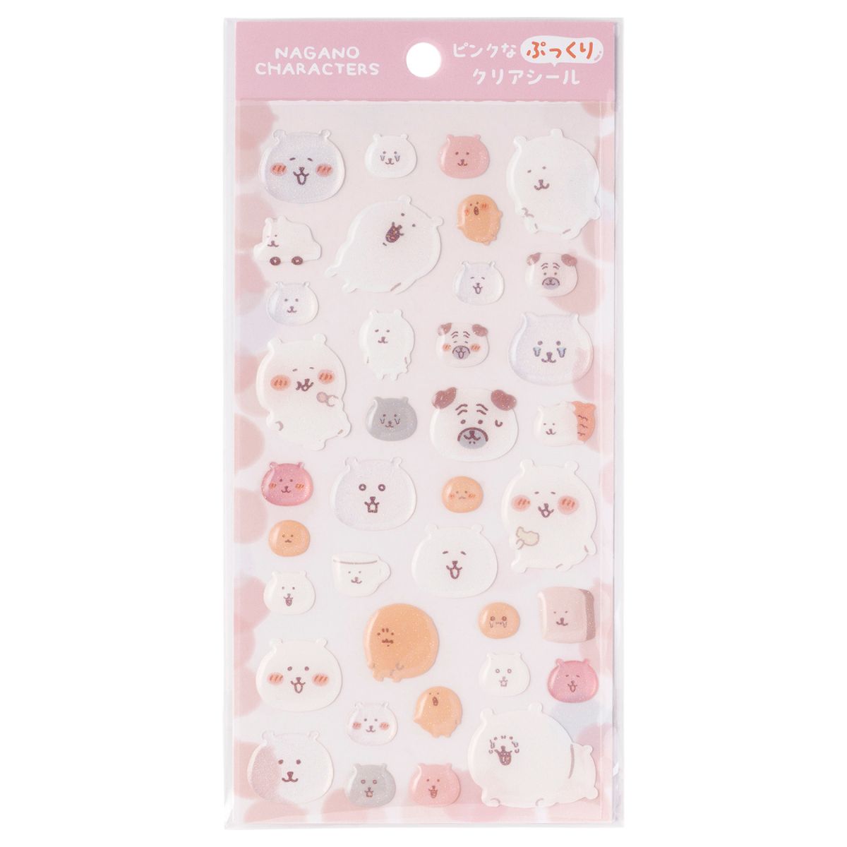 Nagano Characters 粉色立體透明貼紙