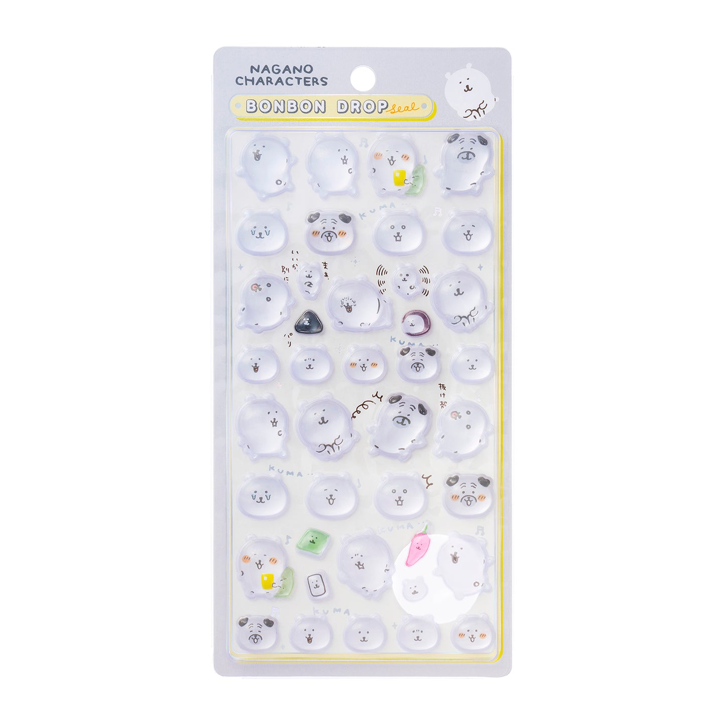 Nagano Characters Bon Bon Drop Stickers (Joke Bear & Pug)