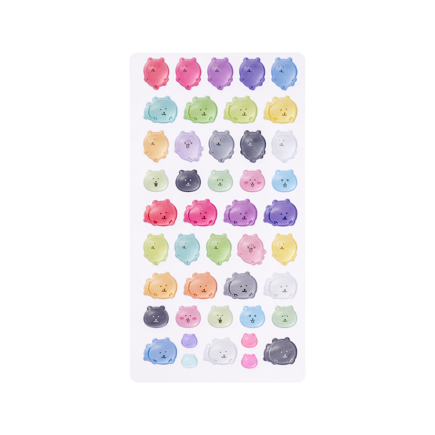 Nagano Characters Bon Bon Drop Stickers (Colorful Joke Bears)