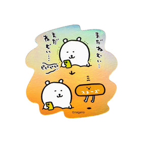 Nagano Characters Hologram Sticker for Smartphones (Snooze)