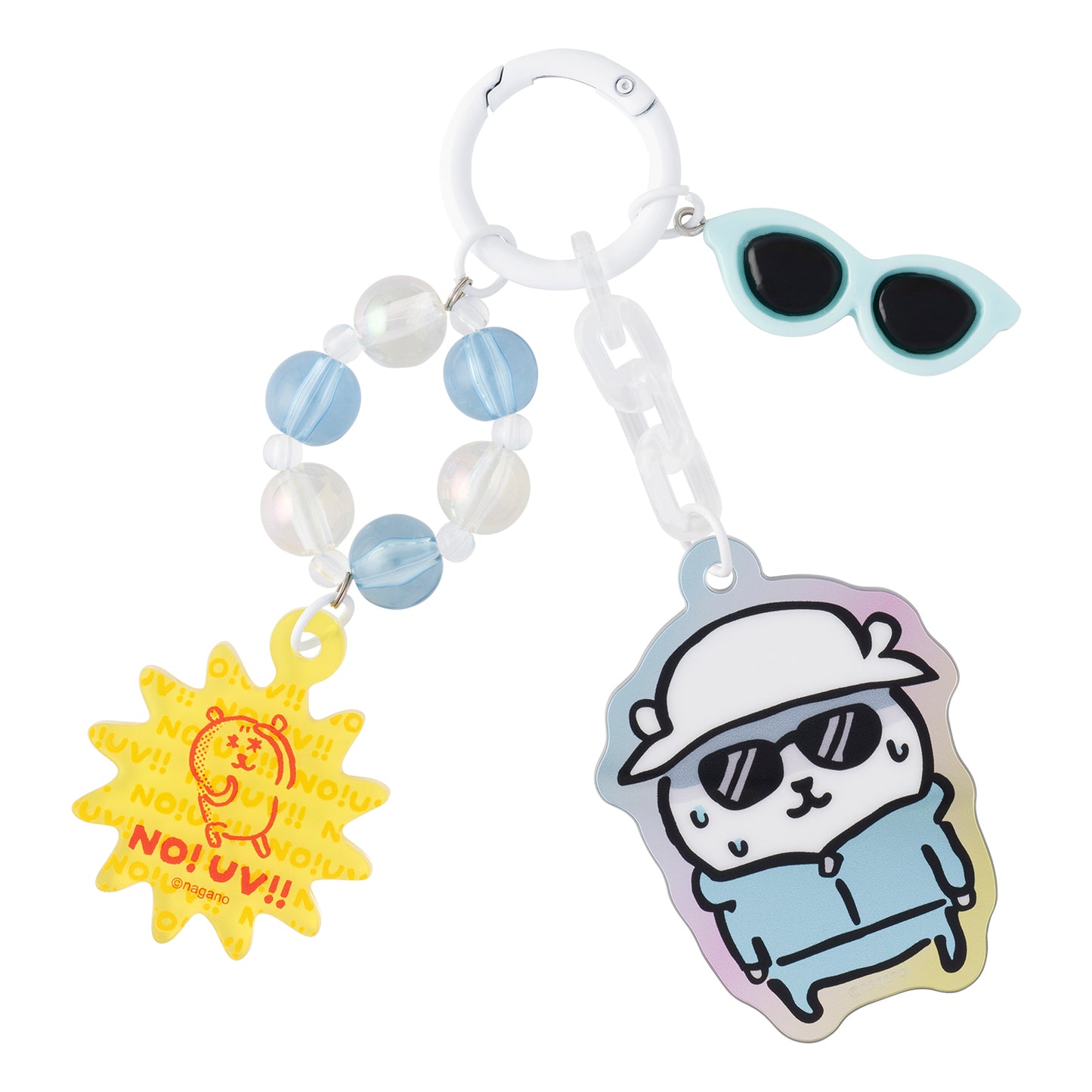 Nagano Characters 비즈 달린 반짝이 키링 (타기 싫은 담곰이)