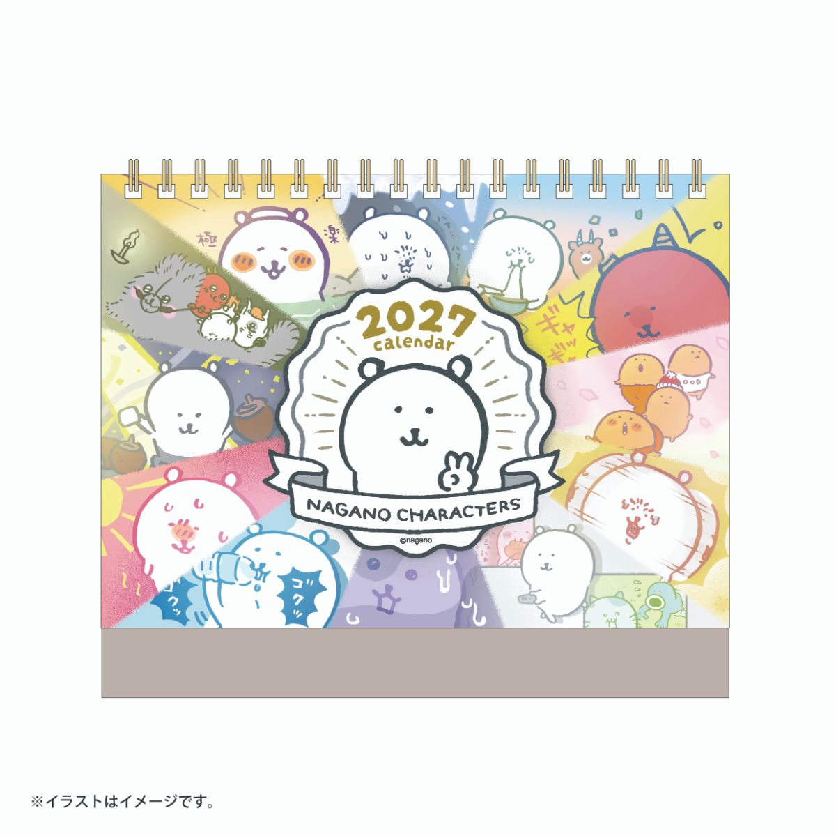 Nagano Characters 2027년 1월 시작 탁상 달력 (미니 스티커 포함)