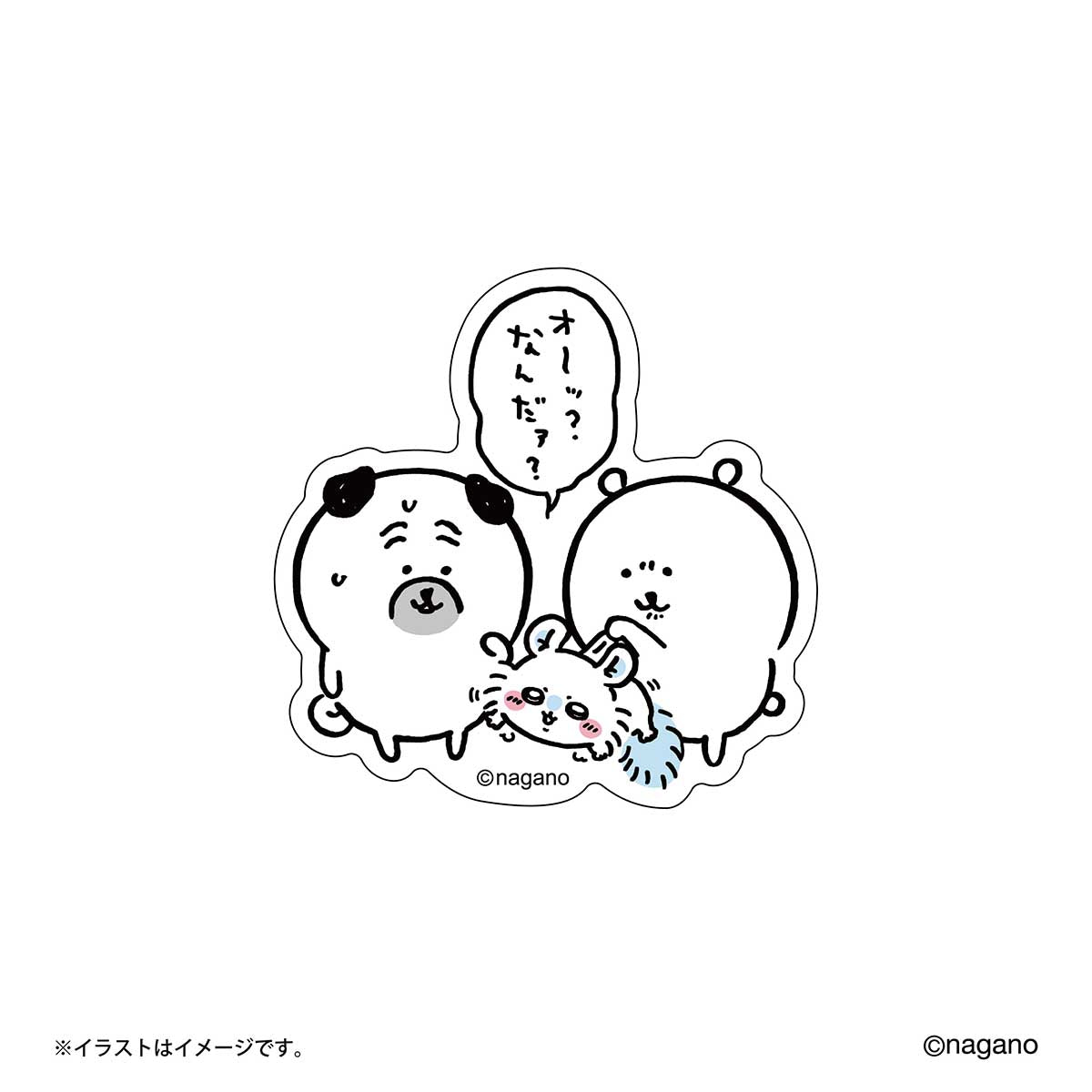 ナガノキャラクターズ 桃と踊るマスコット お誕生日ステッカー