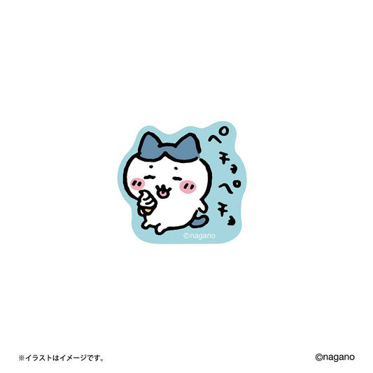 ナガノキャラクターズ スマホに貼れるサイズのプチステッカー(食べ食べハチワレ)