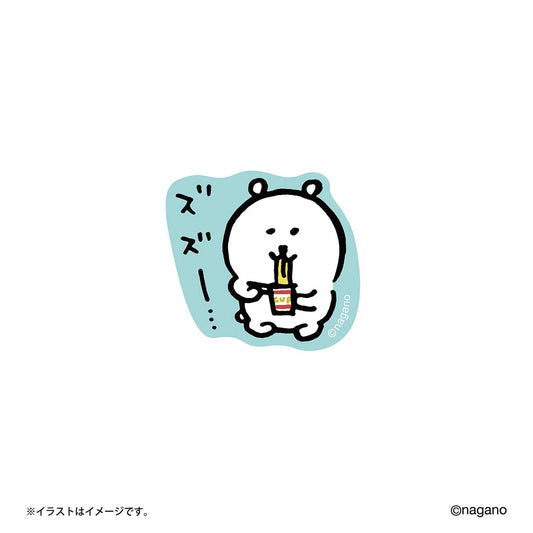 Nagano Characters 适合贴在智能手机上的尺寸的普及贴纸（吃吃自嘲熊） 