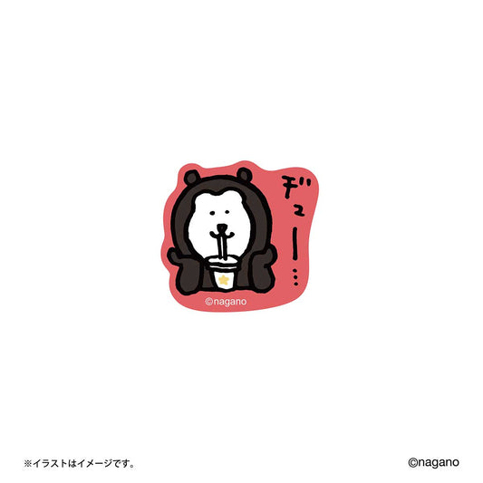 Nagano Characters Size of stickers to put on smartphones Sticker (Drink drink Malayguma) 