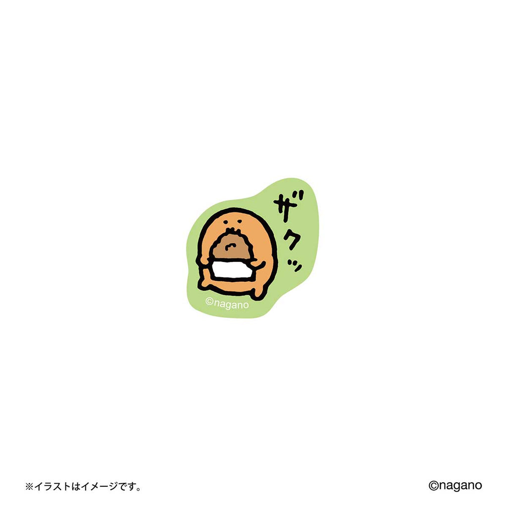 Nagano Characters Petit sticker that can be pasted on smartphones (eating and eating croquette)