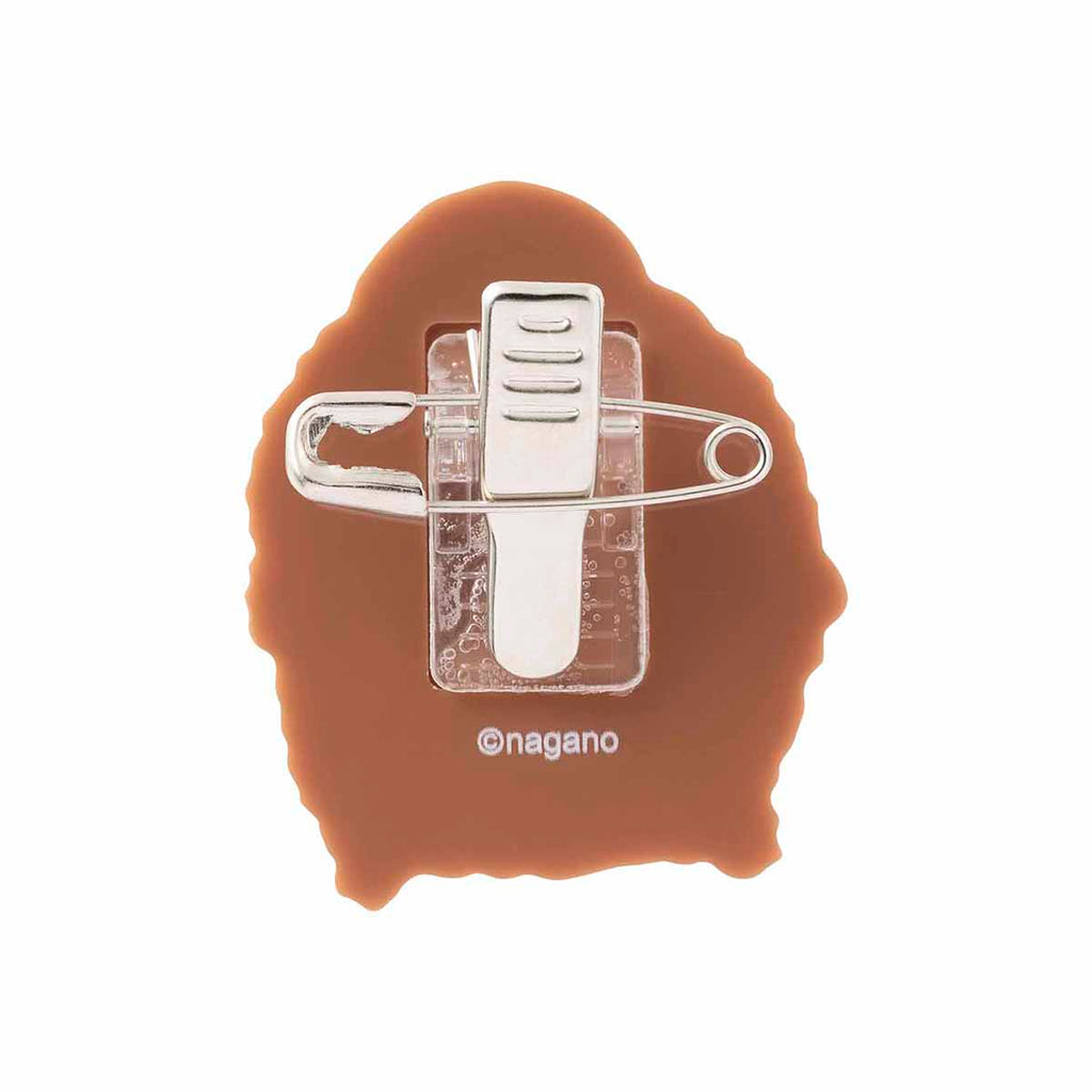 나가노 캐릭터 Daikat Acrylic Badge (Mogura Croquette Rapper)
