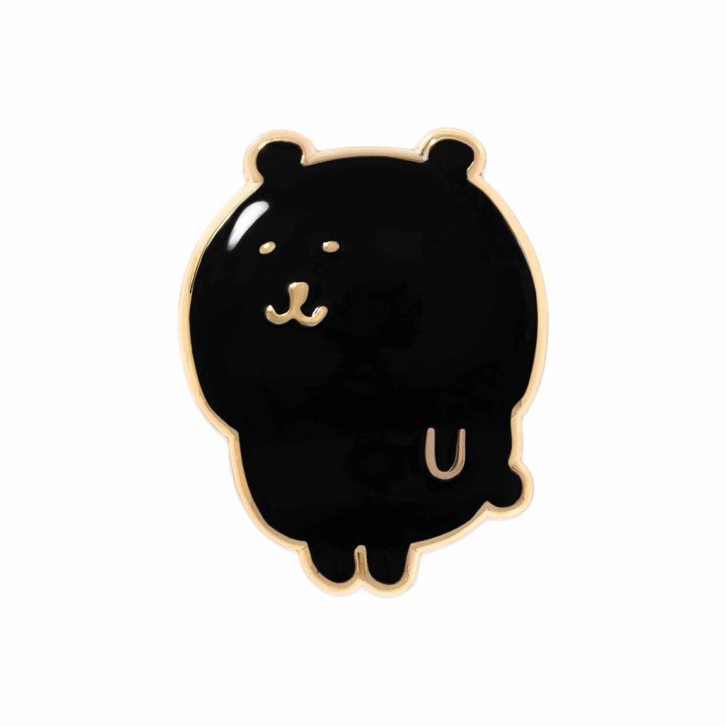 나가노 문자 금속 브로치 (Dark Bear)