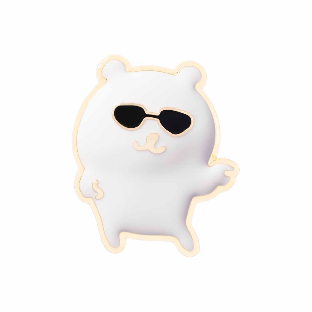 Nagano Characters Metal Broo (Nagano bear with sunglasses)