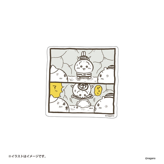 ナガノキャラクターズ スマホに貼れるサイズの原画ステッカー(うさぎの脱出口)
