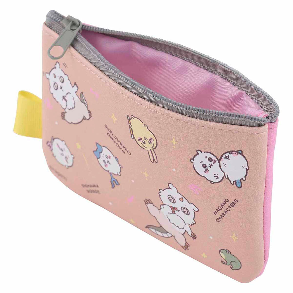 Nagano Characters 2 pieces pouch (beige x pink)