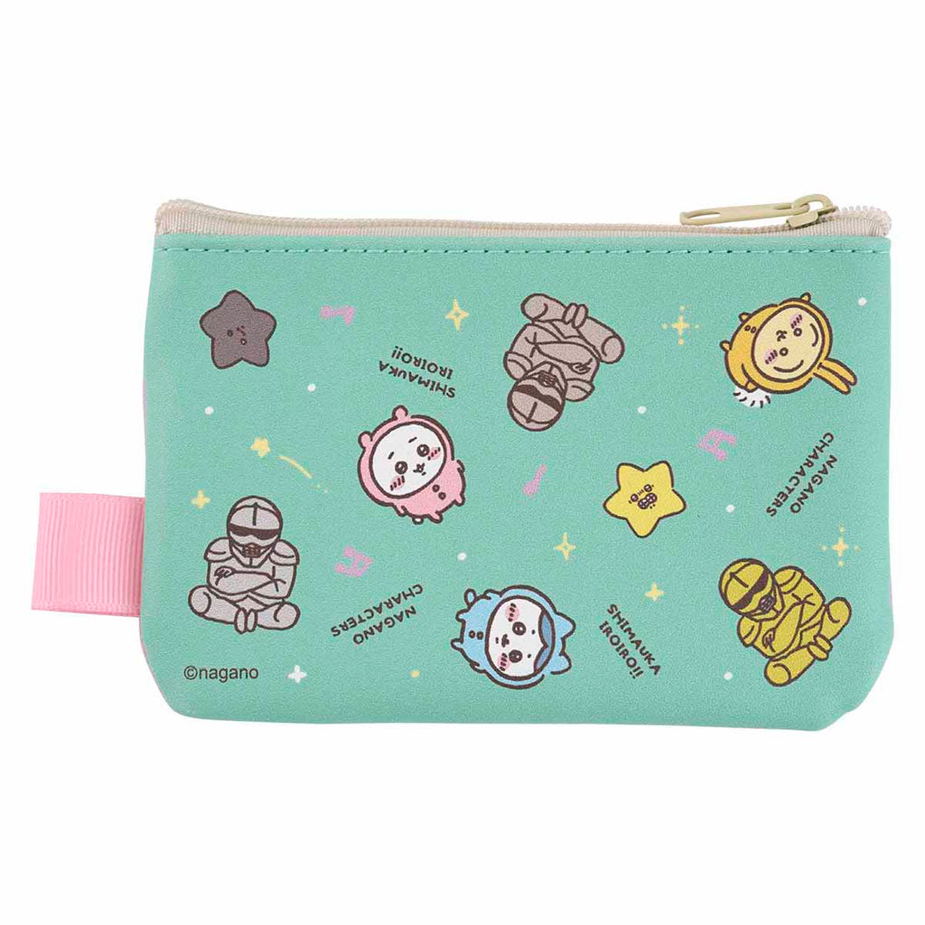 Nagano Characters 2 pieces pouch (green x purple)
