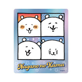 Nagano Characters Prism Travel Sticker ① Nagano bear