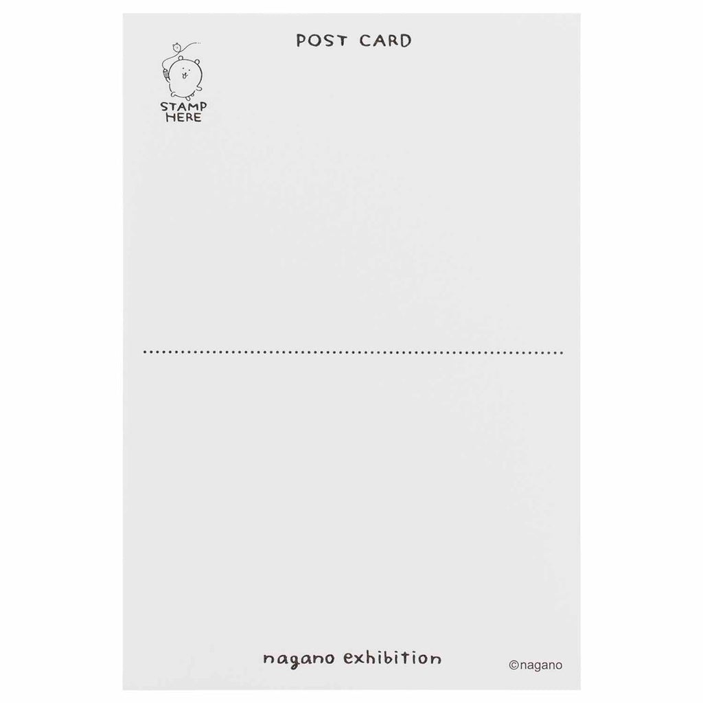 ナガノキャラクターズ 活版印刷ポストカード（黒い流れ星とみんな）