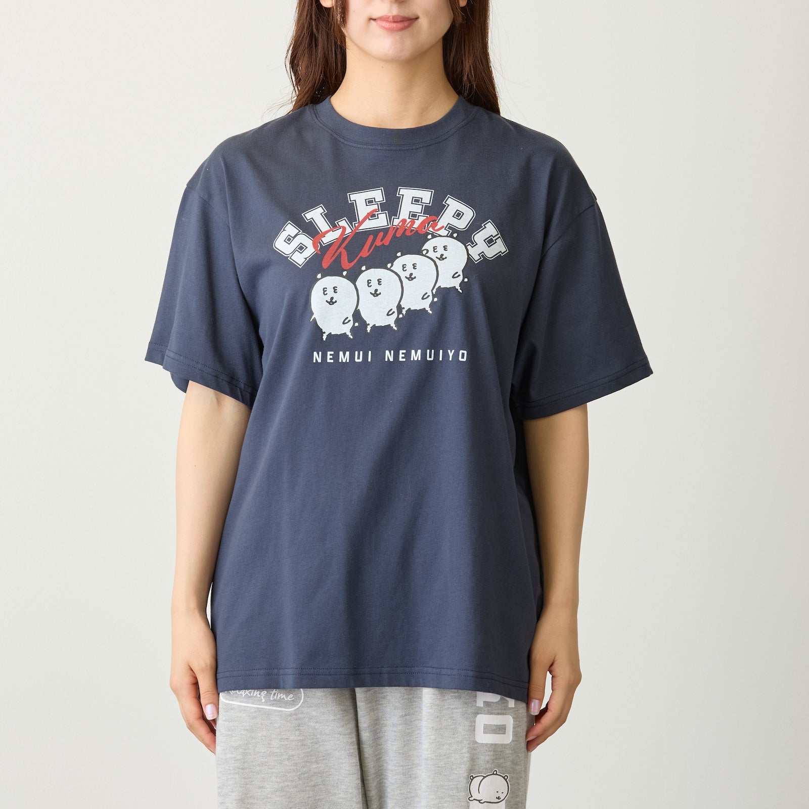 ナガノキャラクターズ Tシャツ SLEEPY（くま） ネイビー | ナガノ