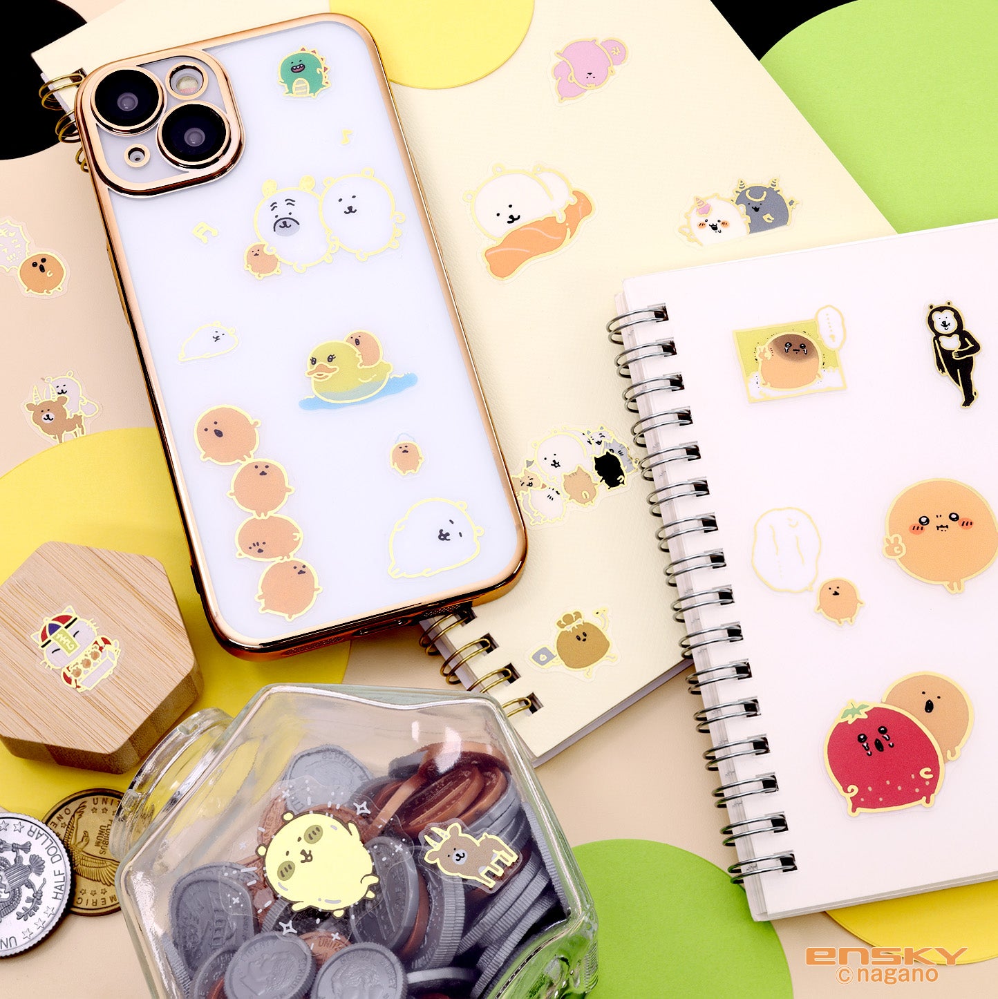 ナガノキャラクターズ ゴールドクリアシール①ナガノキャラクターズ