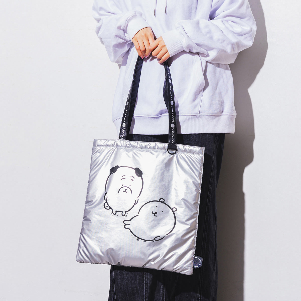 ナガノキャラクターズ モノトーンなトートバッグ（ブラック） | ナガノ