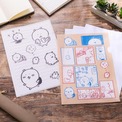 ナガノキャラクターズ 思い出のスケッチ 手触りの良いクリアファイル（ベージュ）