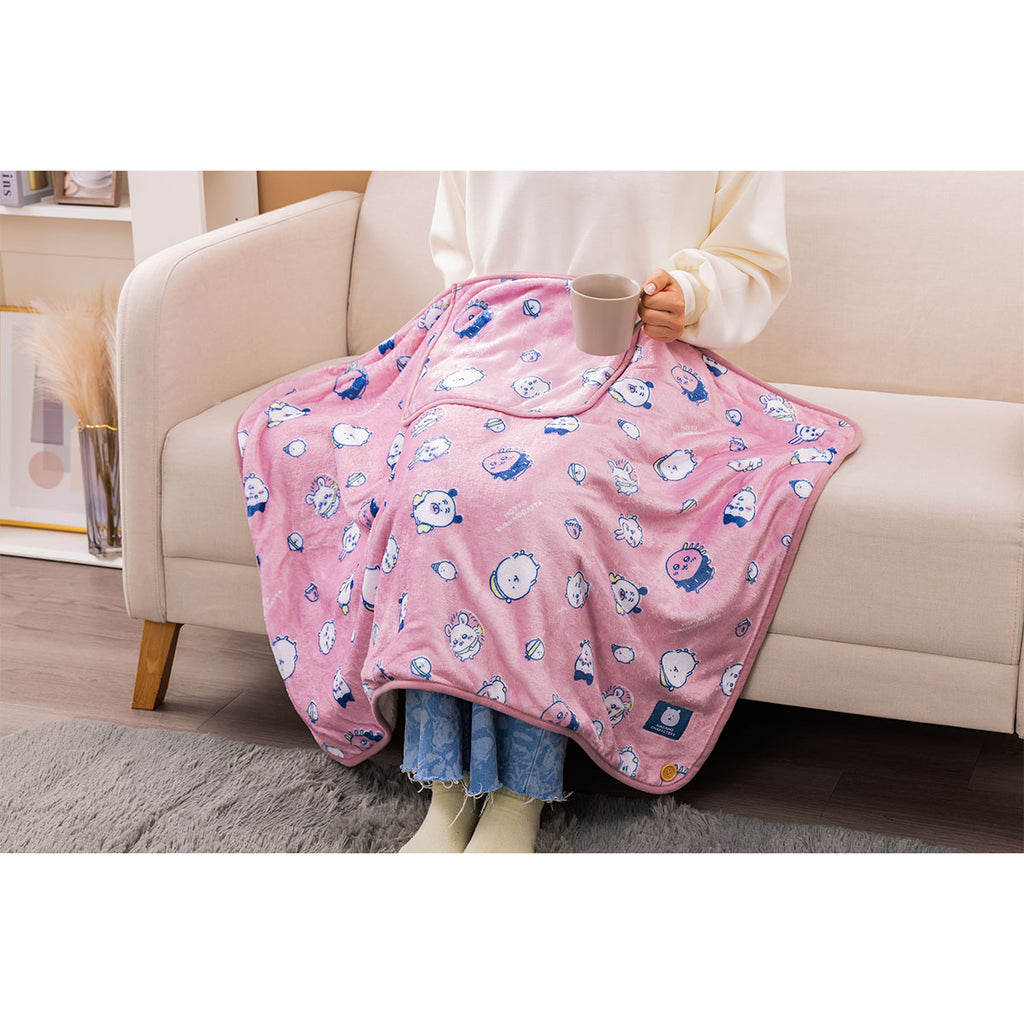 Nagano Characters Warm 3WAY Blanket (Pink)