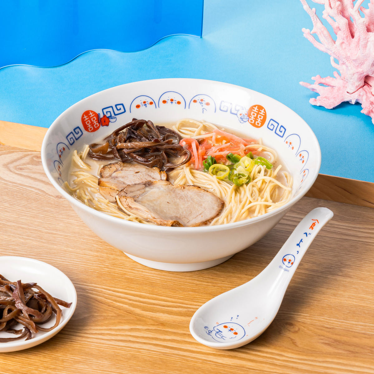 Nagano Characters 아자라시의 라면 덮밥＆렌게세트 