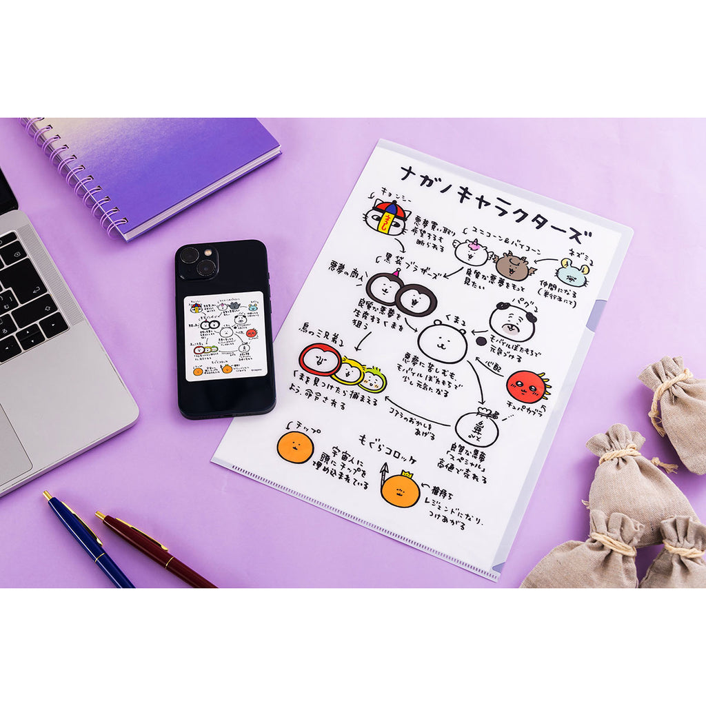 ナガノキャラクターズ スマホに貼れるサイズのステッカー（相関図）