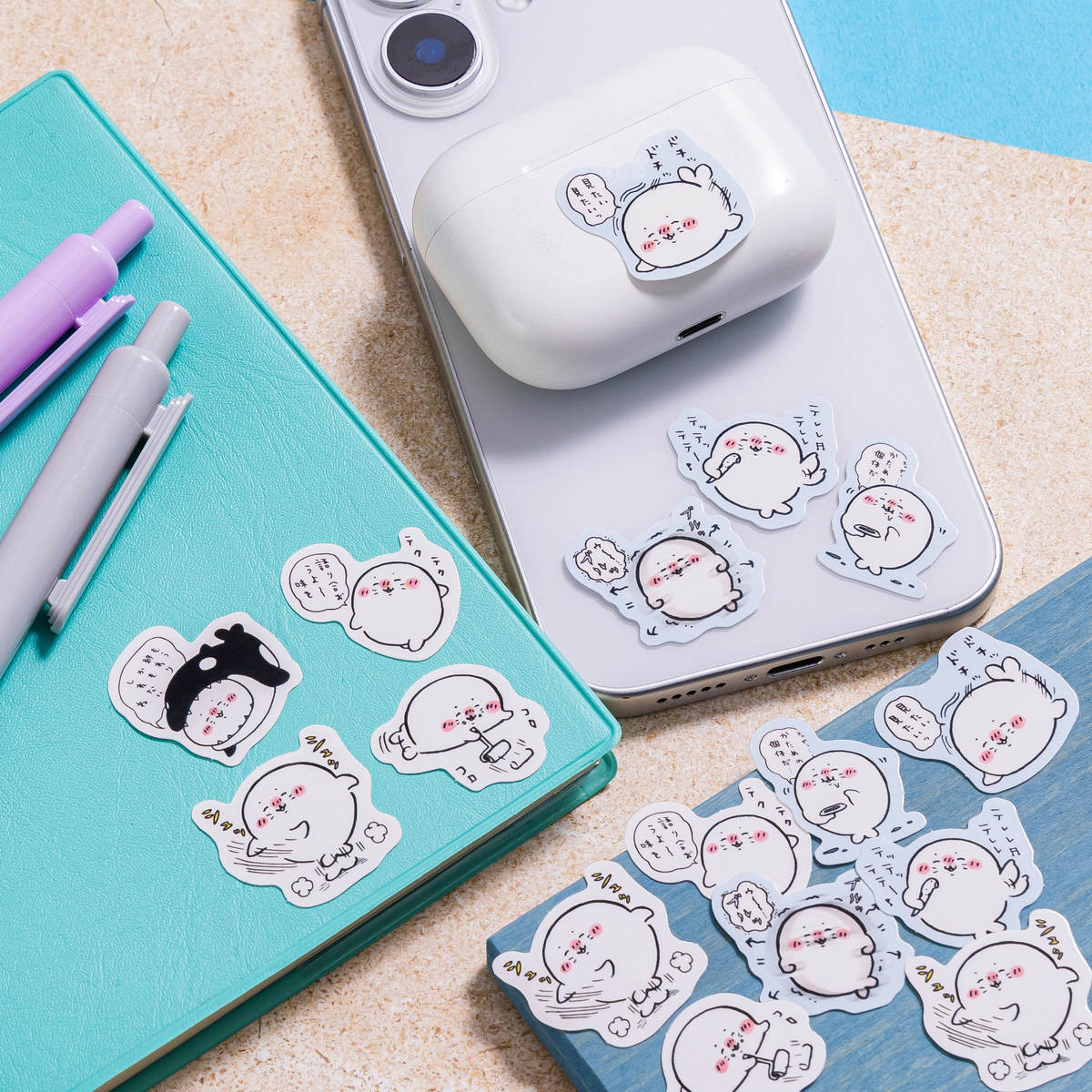 ナガノキャラクターズ フレークシール（アザラシいっぱい） | ナガノ