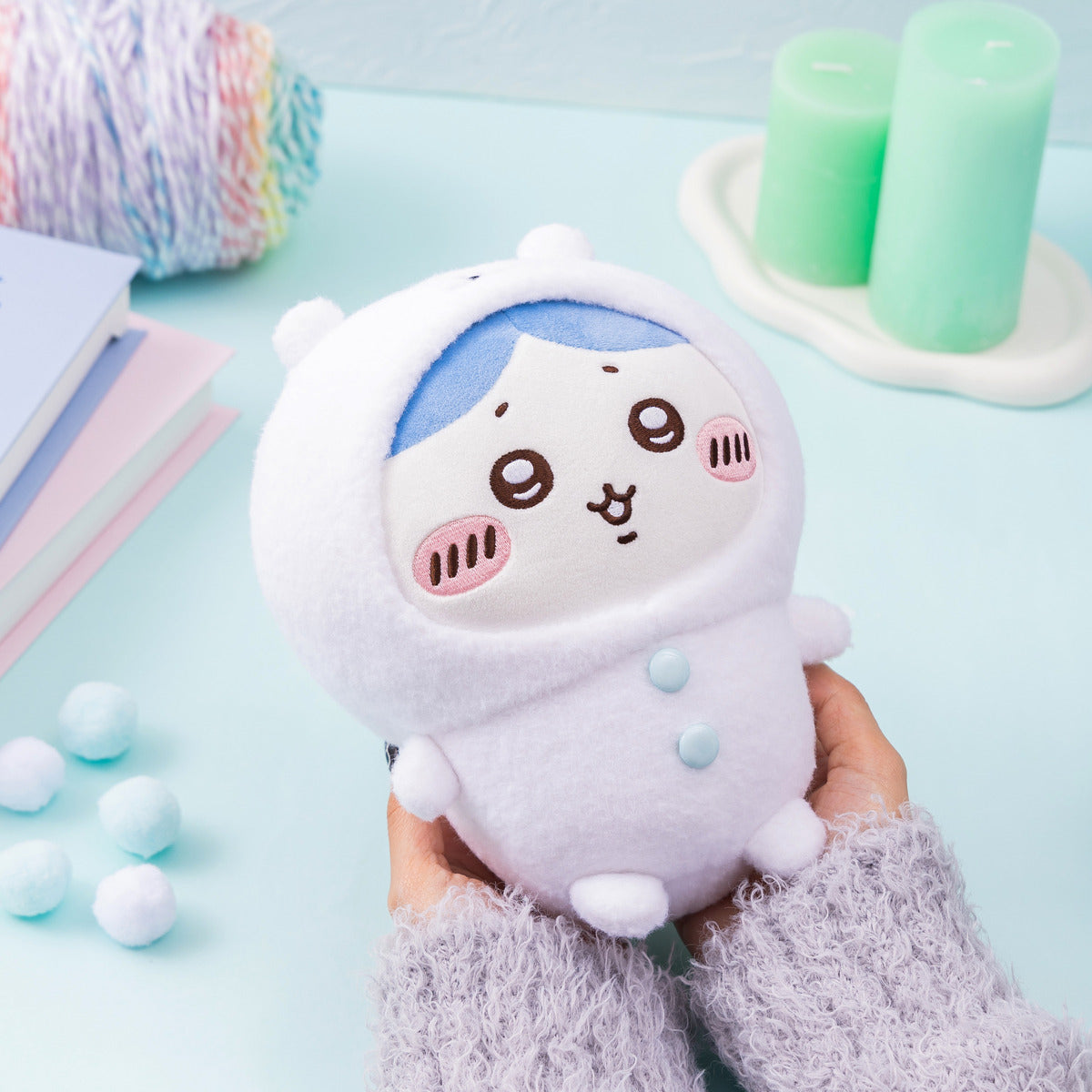 ナガノキャラクターズ ぬいぐるみS（くまをかぶったハチワレ