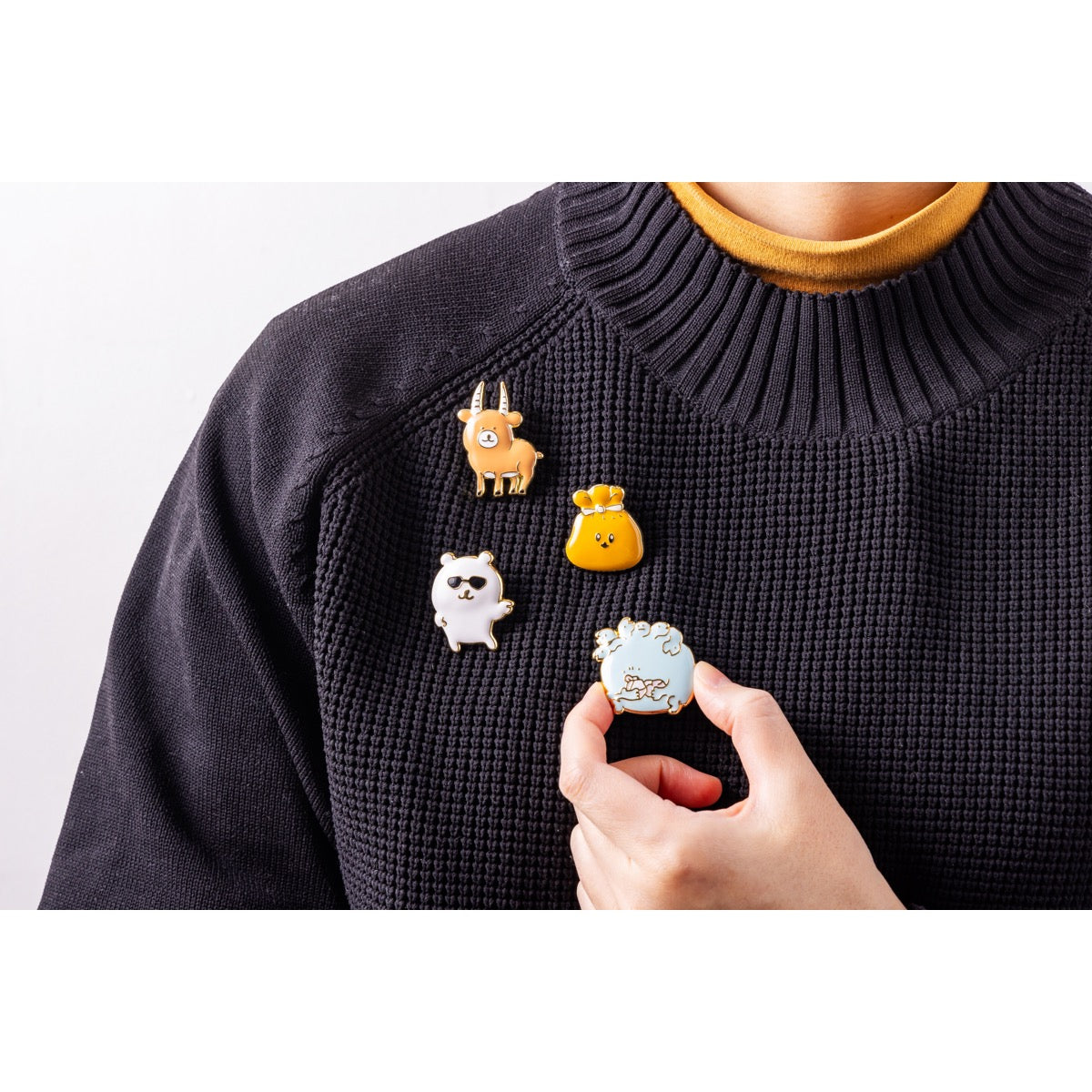 ナガノキャラクターズ メタルブローチ（もちきんちゃく） | ナガノ