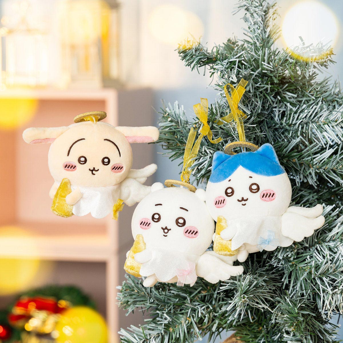 ナガノキャラクターズ ふわぱたエンジェルマスコット（ハチワレ）