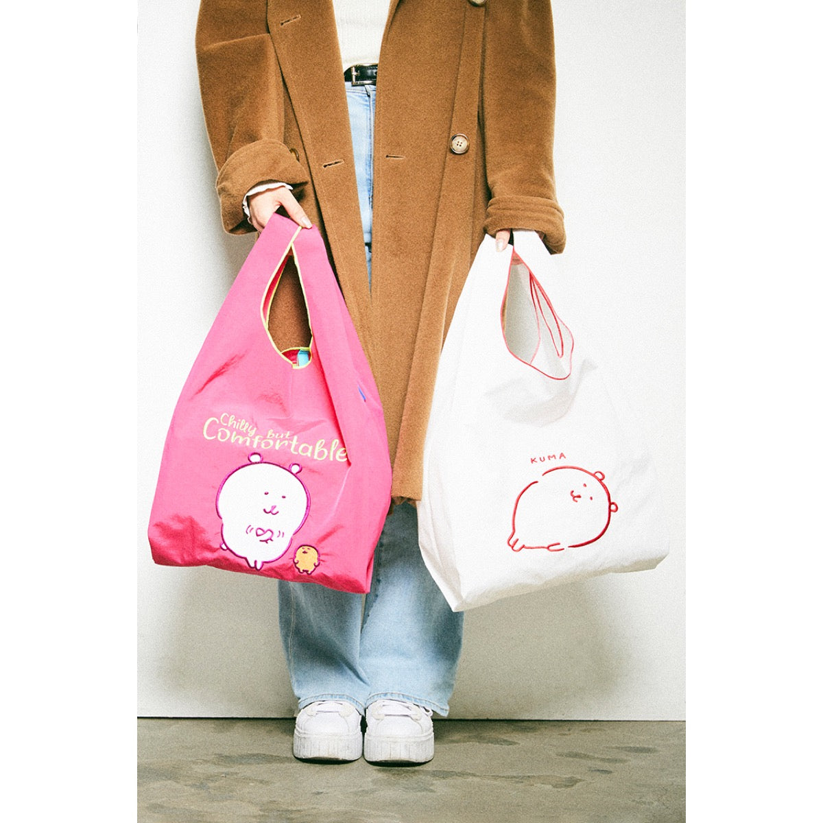 Nagano Characters 타투 에코백 comfortable 적자색 